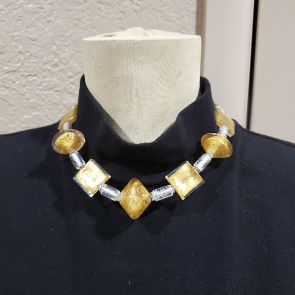 None Jewelry - Murano Glass Beaded Necklace